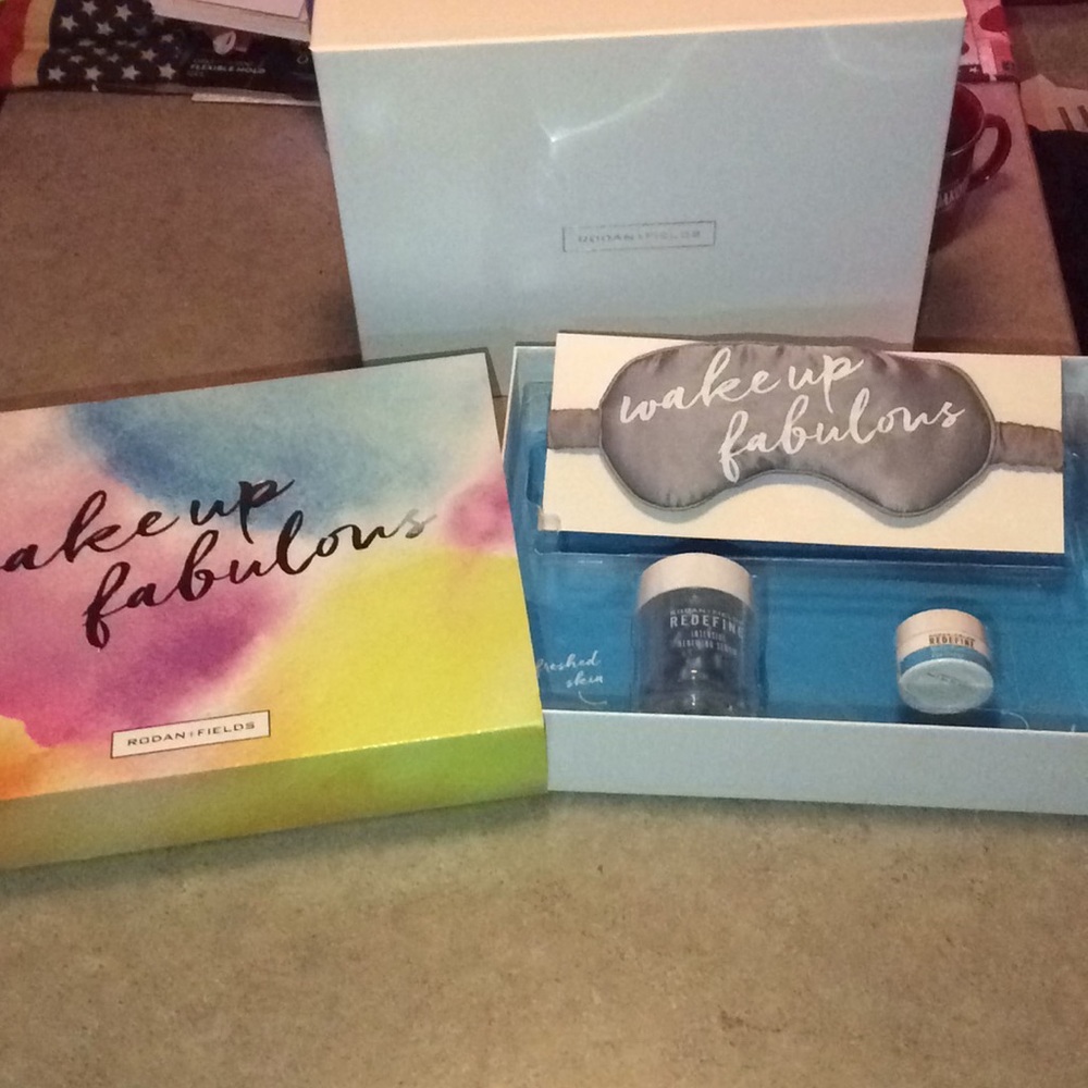Rodan + Fields eye cream and face serum sleep set